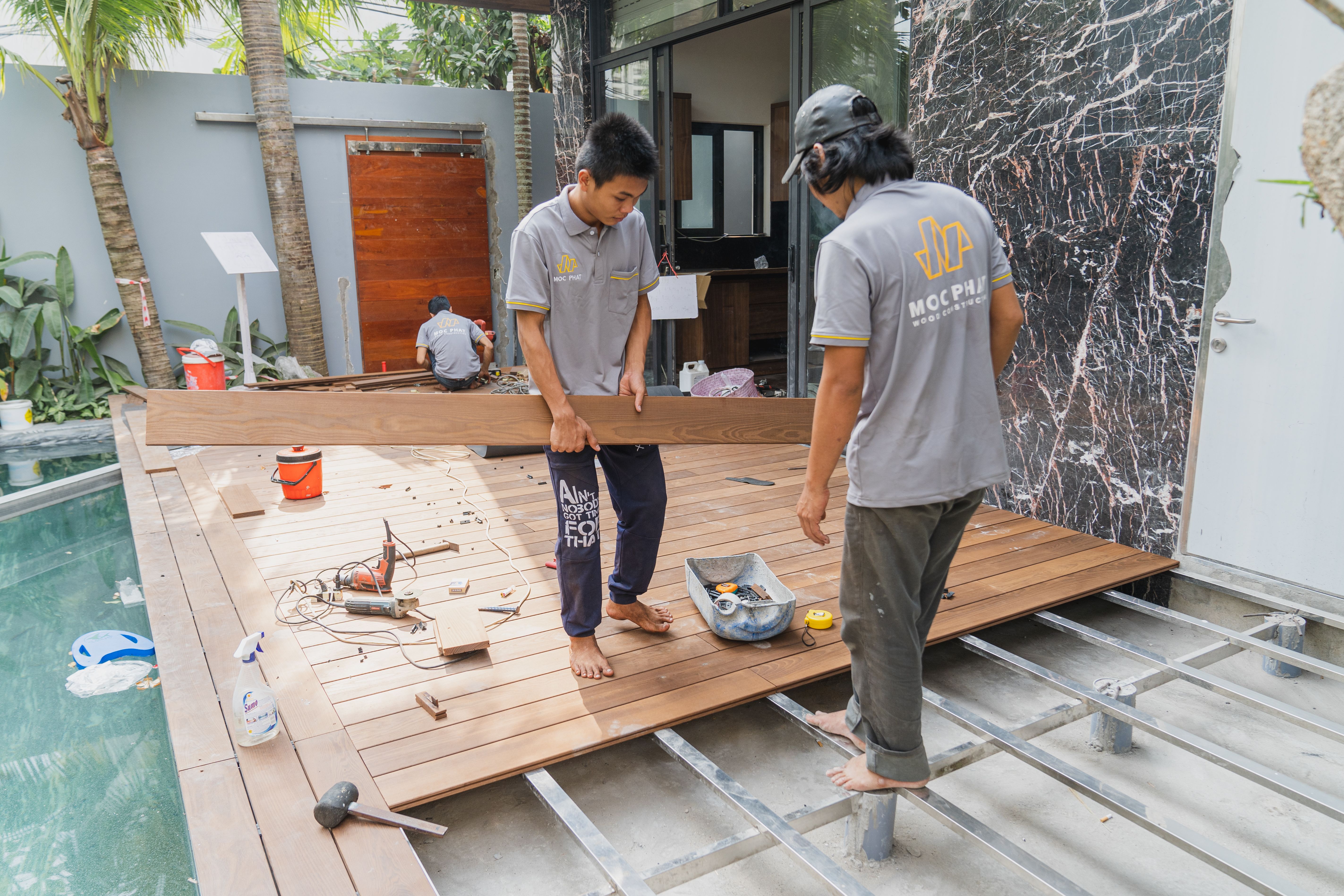 Carpentry and wood flooring works
